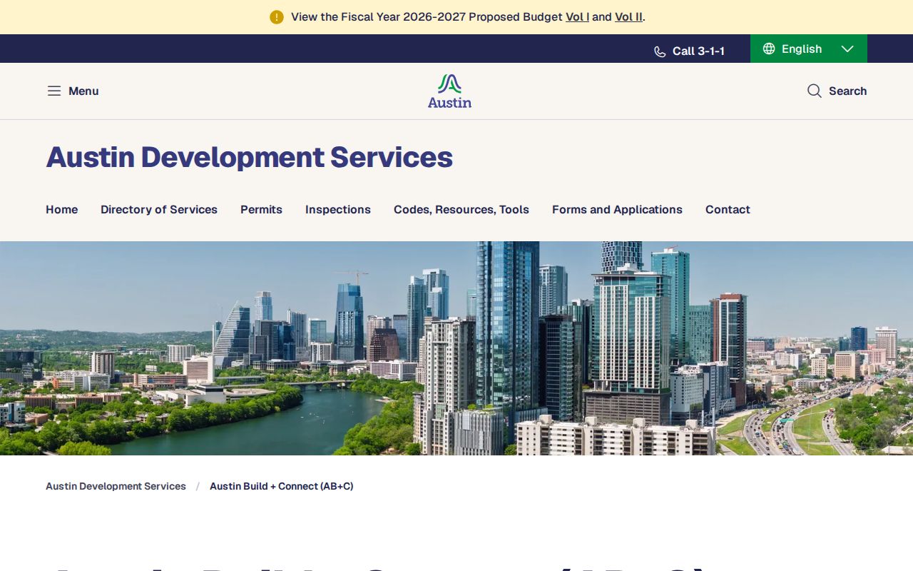 Texas street directory permit and case search model in Austin