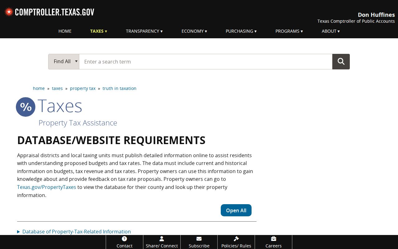 Texas residents directory property database standard for address and owner searches