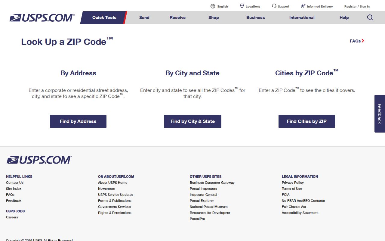 Texas ZIP code directory postal address and city verification through USPS